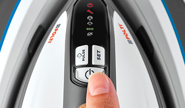 L'image montre l'affichage numérique du Polti Vaporella Instant.