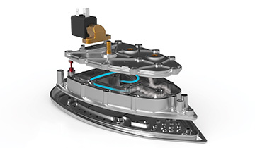 L'image montre la technologie du fer instantané Polti Vaporella
