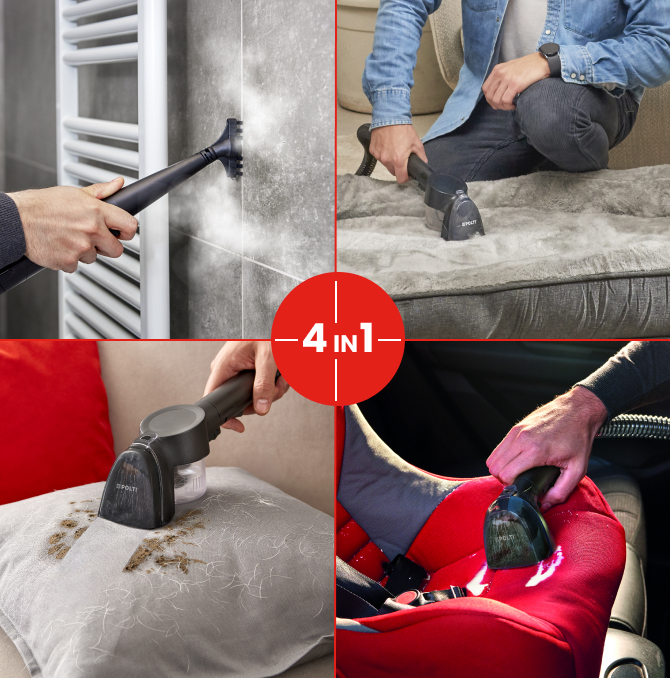 Les 4 fonctions pour éliminer les taches du nettoyant Polti Spot Cleaner