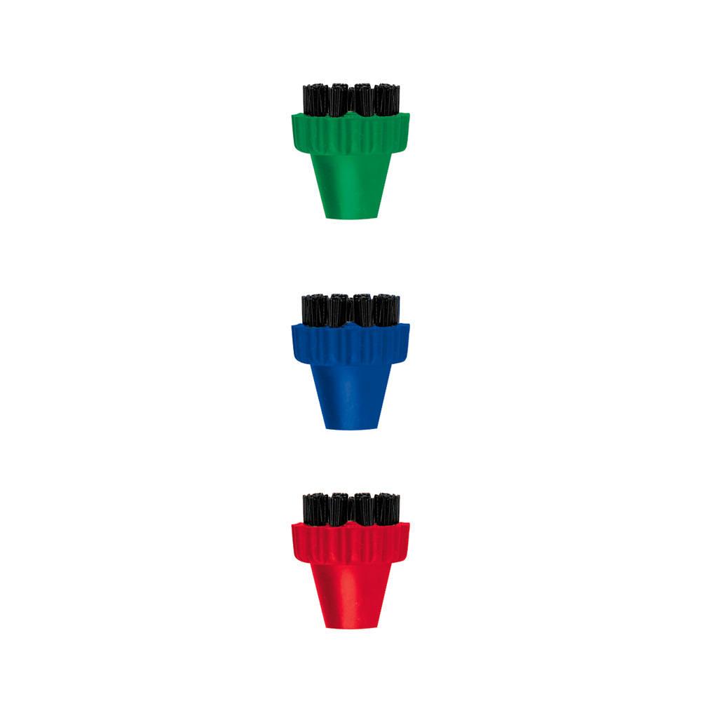 Kit de 3 petites brosses en nylon colorées pour Polti Vaporetto Lecoaspira et Polti Unico PAEU0296