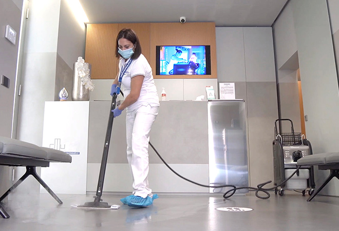 Polti, nettoyage et désinfection des sols des cabinets médicaux