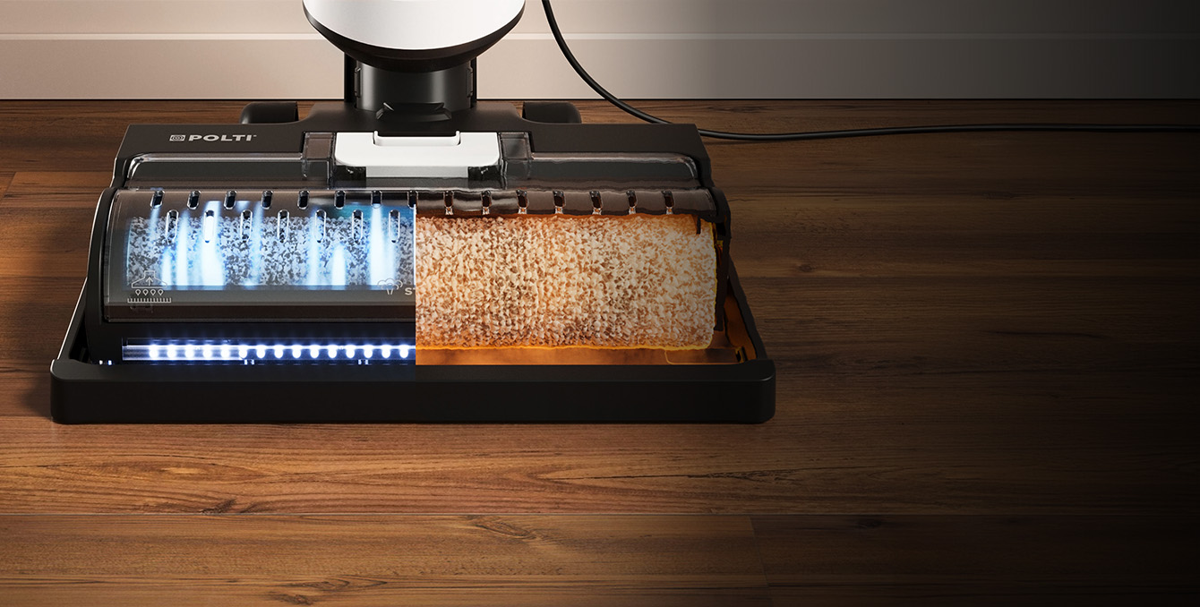 Selfcleaning on the heating base