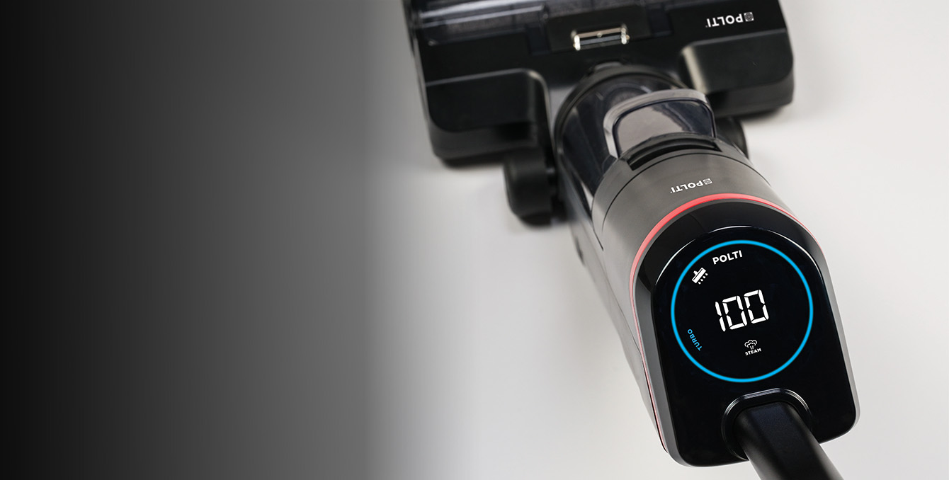 Dettaglio del display di Polti RollySteam