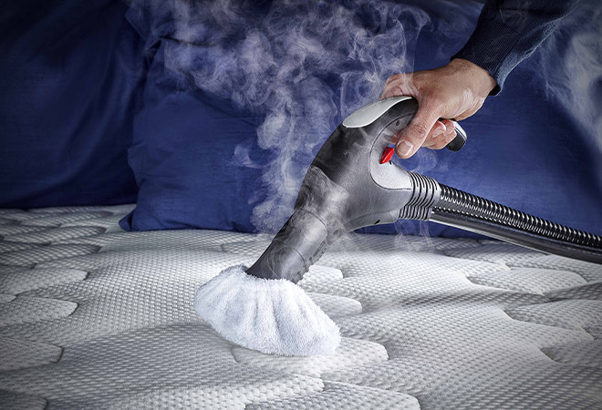 Avantages des produits Polti: nettoyage du matelas avec la vapeur